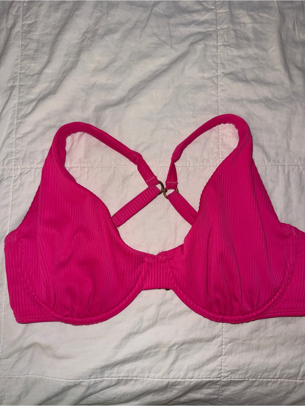 Hollister Hot Pink Ribbed Underwire Bikini Top 2025